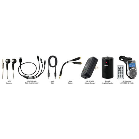 Naxa 10 In 1 Premium Accessory Kit for MP3/MP4 Players & Mobile Devices