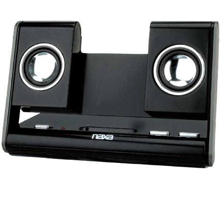 Naxa NAS-3002 Foldable Speaker System for MP3, iPod/iPhone, Black