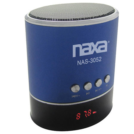 Naxa NAS-3052 Speaker with USB and SD/MMC Inputs and FM Radio with LED Display