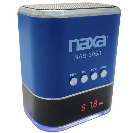 Naxa NAS-3053 Speaker with USB and SD/MMC Inputs and FM Radio with LED Display