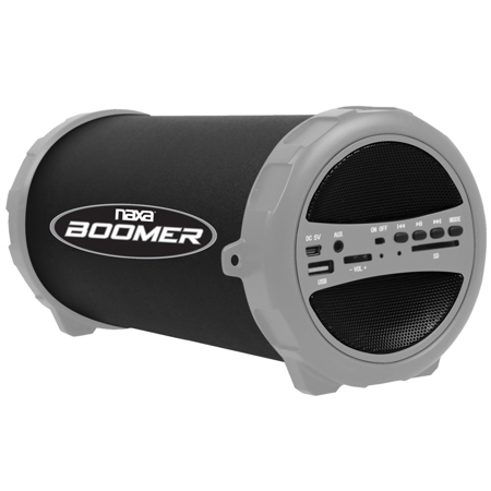 Naxa NAS-3072 BOOMER Bluetooth Speaker with Built-in MP3 Player and FM, Single
