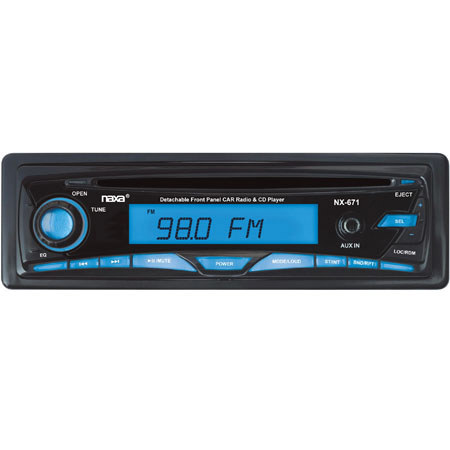 Naxa NCA-671 Detachable Stereo AM/FM Car Radio