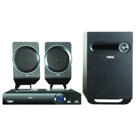 NAXA 2.1 Channel DVD Home Theater System with Progressive Scan DVD Player and USB Input