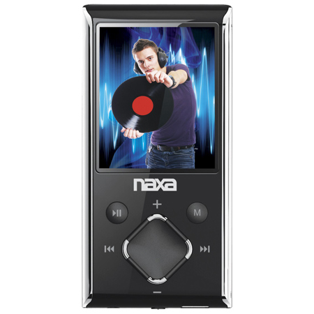 Naxa NMV-173N Media Player with 1.8" LCD Screen, Built-In 4GB Memory, Silver