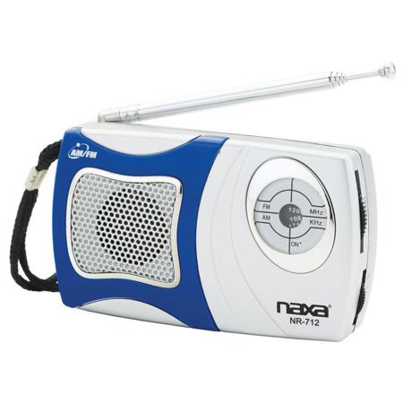 Naxa AM/FM Mini Pocket Radio with Built-in Speaker - Blue