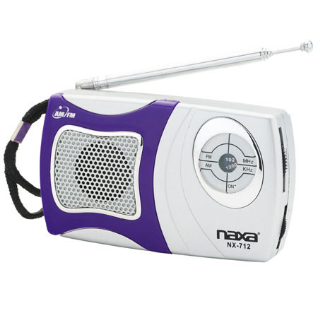 NAXA AM/FM Mini Pocket Radio with Built-in Speaker
