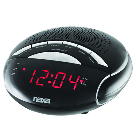 Naxa NRC-170 PLL Digital Alarm Clock with AM/FM Radio & Snooze