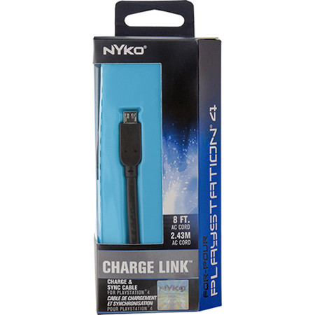 Nyko 8' Charge Link Micro-USB to USB Cable for PlayStation 4 Controller