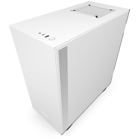 NZXT H510 Compact Mid-Tower Case with Tempered Glass, Matte White