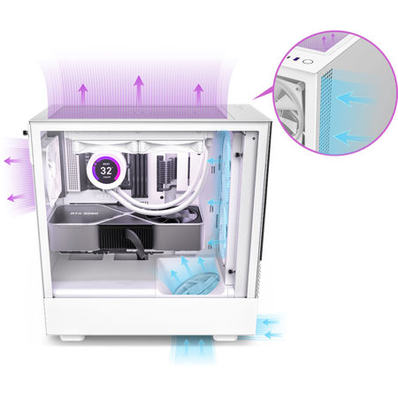 NZXT h5 Elite　WHITE　新品 NZXT CS H5 Flow Elite RGB WHITE ATX