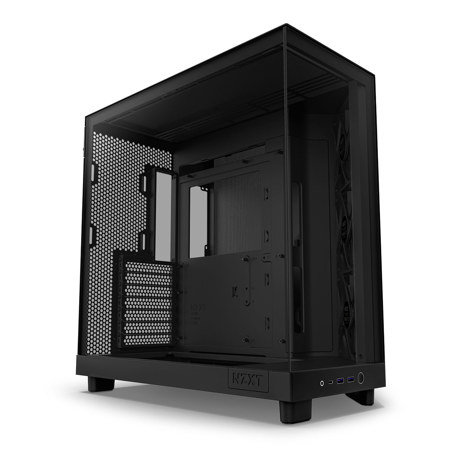 NZXT H6 Flow Compact Dual-Chamber ATX Mid-Tower Airflow Computer Case, Black