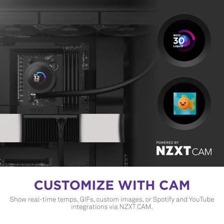 NZXT Kraken Plus 360mm All-in-One Liquid CPU Cooler with LCD