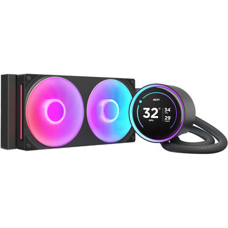 NZXT Kraken Elite RGB 240mm All-in-One Liquid CPU Cooler with LCD Display, Black