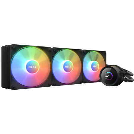 NZXT Kraken RGB All-In-One Liquid CPU Cooler with LCD Display Matte Black 360mm (3x 120mm Fans)