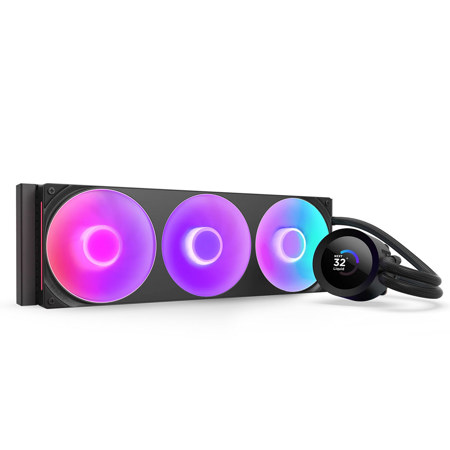 NZXT Kraken Plus RGB 360mm All-in-One Liquid CPU Cooler with LCD Display Black
