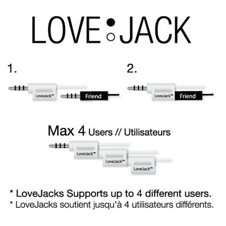 Onanoff LoveBuds HD Earbuds with Audio Splitter, Black Magneat