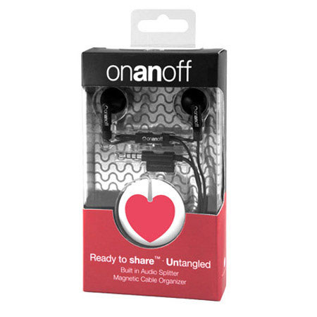 Onanoff Magnum HD Noise-Isolating Earbuds, Gunmetal with Red Heart Magneat