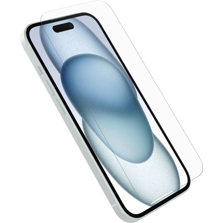 OtterBox Glass Screen Protector for iPhone 15, Clear