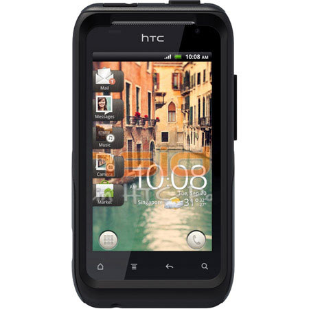 OtterBox Commuter Case for HTC Rhyme - Black Plastic/Black Silicone