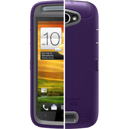 OtterBox Defender Hybrid Case for HTC One S, Orchid Gray/Purple