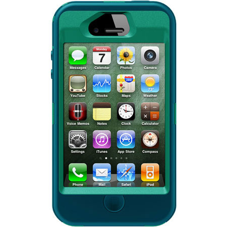 Otterbox Defender Case for i-Phone 4S - Light Teal PC/Deep Teal Slip Cover