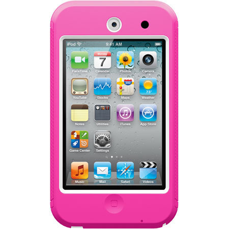 OtterBox Defender Case for Apple iTouch 4G - White/Hot Pink