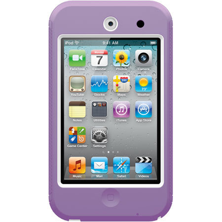 OtterBox Defender Case for Apple iTouch 4G - White/Purple