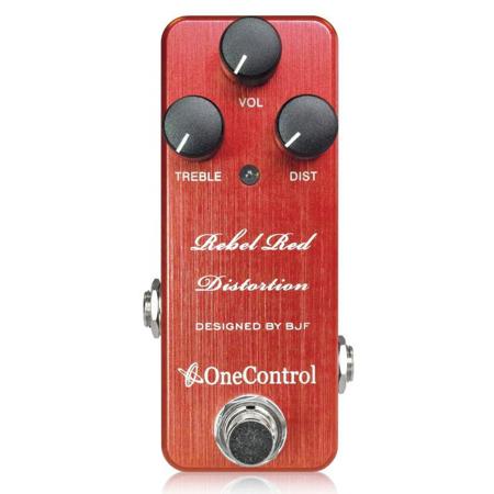 One Control BJF Series FX Rebel Red Distortion Pedal for Electric Guitars