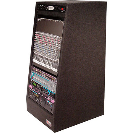 Odyssey Innovative Designs Odyssey CRS20W Carpeted Studio Rack with Casters, 20U