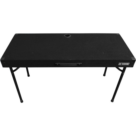 ODYSSEY DJテーブル 黒 長方形 ODYSSEY Height Adjustable 60″ x 20″ Work Surface Carpeted DJ