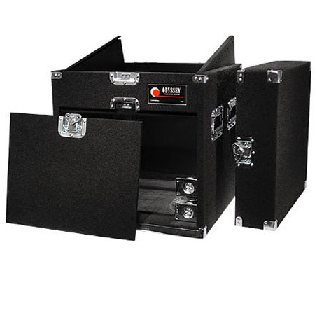 Odysseyy CXP1108W Carpeted Console Rack Case w/3.0" Caster Wheels