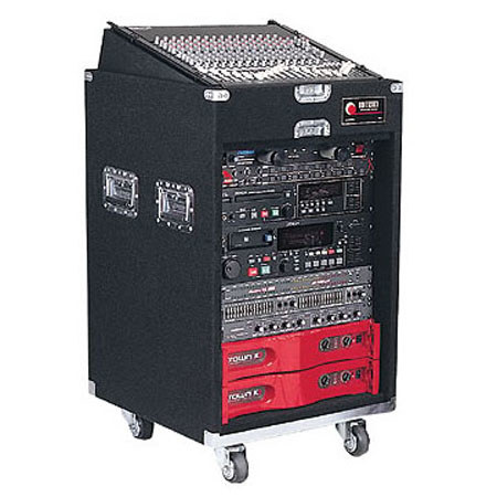 Odysseyy CXP1114W Carpeted Console Rack Case w/3.0" Caster Wheels