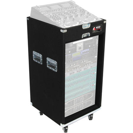Odysseyy CXP1118W Carpeted Console Rack Case w/3.0" Caster Wheels
