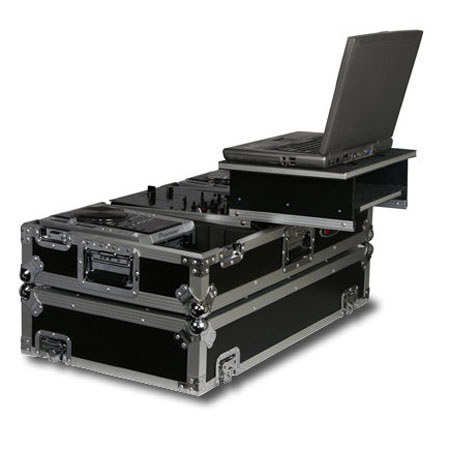 Odyssey Flight Ready Glide Style DJ Medium Format CD Coffin Case for 10" Mixer