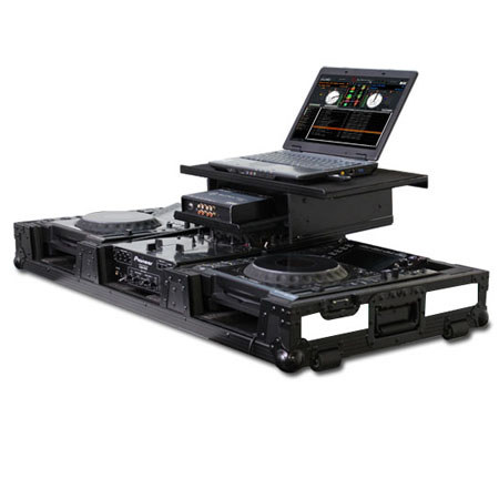 Odyssey Flight FX3 3 LED Panel Glide Style CD/Digital DJ Coffin for 10" Mixer