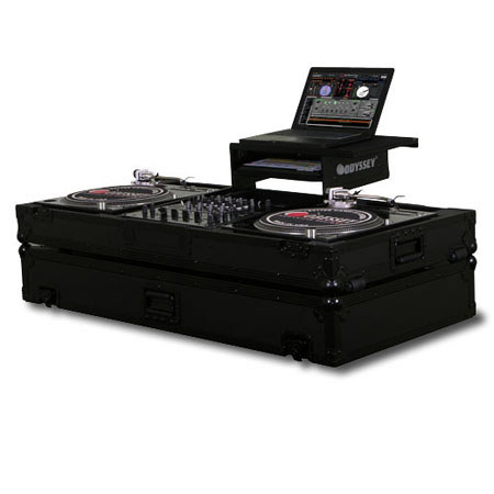 Odyssey Flight FX Series FFXGSBM12WBL Glide Style DJ Coffin with Wheels