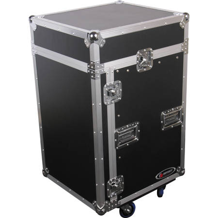 Odyssey Innovative Designs Flight Zone ATA Combo Rack Case with Wheels, 10Ux14U Space