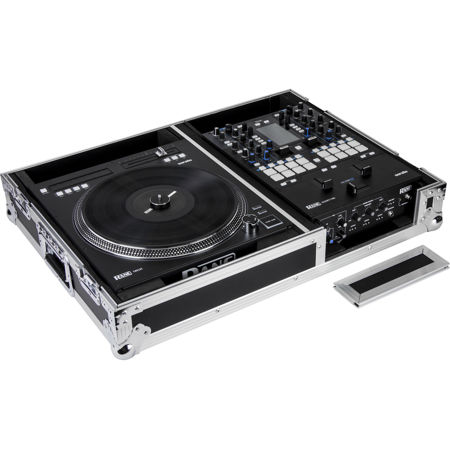 Odyssey Innovative Designs Flight Zone Compact DJ Battle Coffin for Rane Seventy-Two Mixer and Rane Twelve Controller, Silver and Black