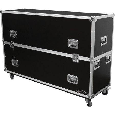 Odyssey Flight Zone Dual 60" Flat Screen Monitor ATA Case with Wheels