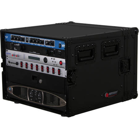 Odyssey Innovative Designs Black Label 8 Spaces ATA Amp Rack