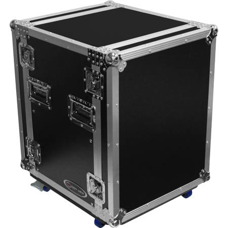 Odyssey Innovative Designs Flight Zone Series 14U Pro Amp Rack Flight Case with Wheels