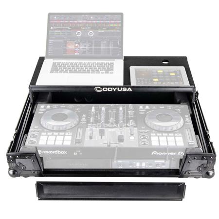 Odyssey Innovative Designs Black Label Pioneer DDJ-800 DJ Controller Glide Style Case with A 1U 19" Bottom Rack