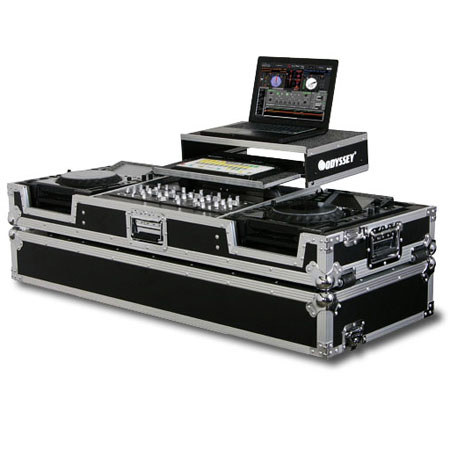 Odyssey Flight Zone FZGS19CDJW Glide Style Laptop DJ CD Mixer Coffin with Wheels