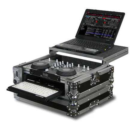 Odyssey FZGS4MXGT Hercules 4-MX Case with Glide Style Tray, Black/ChromeTrim