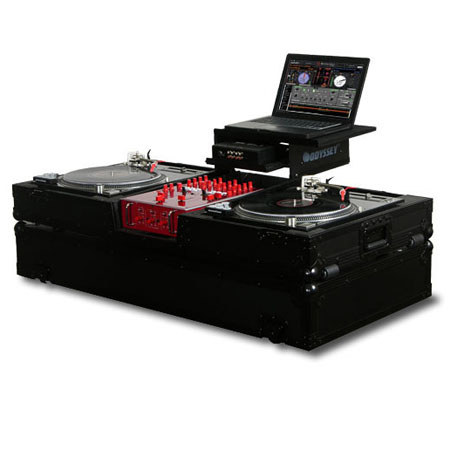 Odyssey Black Label Glide Style Laptop DJ Coffin with Wheels