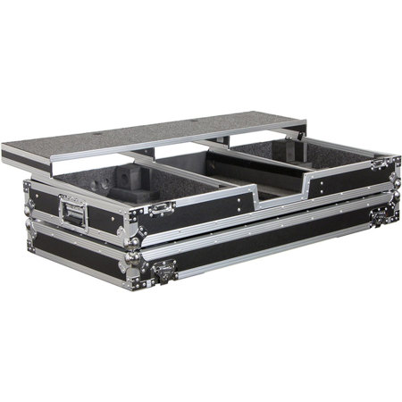 Odyssey Innovative Designs Remixer Glide Style DJ Coffin Case for 2 Turntables & 12" Width Mixer with Rollers