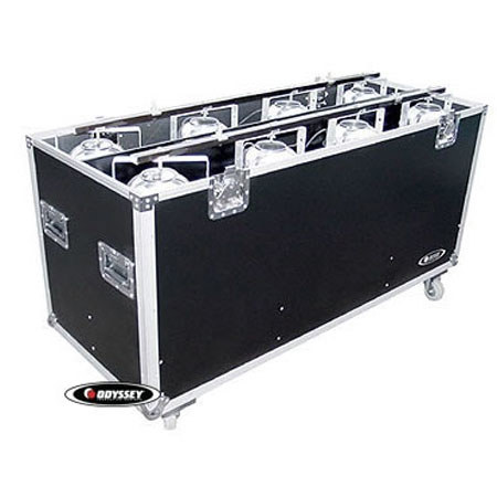 Odyssey Innovative Designs Flight Zone Light Duty ATA Utility Case for Eight Par Can 56 Lights