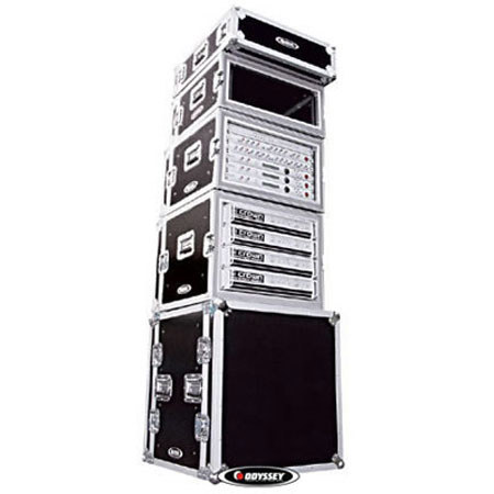Odyssey Innovative Designs Shock Mount Rack with Wheels, 12U