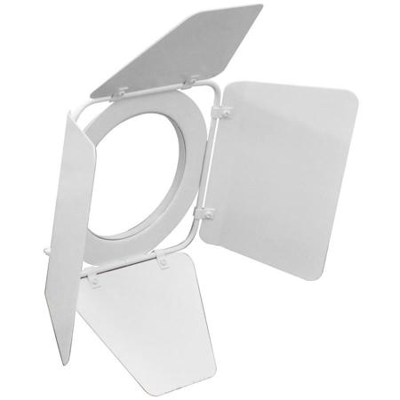 Odyssey Innovative Designs Aluminum 4-Way Barn Door for Par 20 Light Fixtures, White