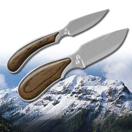 Outdoor Edge Dark Timber Combo, Includes 6.87" Caper and 7.37" Skinner